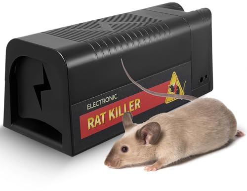 MINENICE Trampa electrica Ratas, Regalo de Ratas de actualización 2000V de Alta Potencia para Matar Ratas inmediatamente, Trampa eléctrica para Ratones de Interior, Crear una casa sin plagas