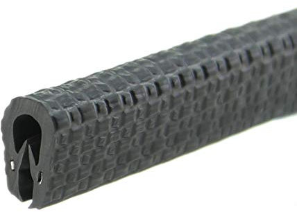 SMI-Kantenschutzprofil KS-S1-3S für 1-3mm PVC mit Stahleinlage Schwarz selbstklemmend ohne Kleber - Kantenschutz, Kederprofil, Kantenprofil, Kantenschutzleiste für Autotüren, Bleche (1 m)