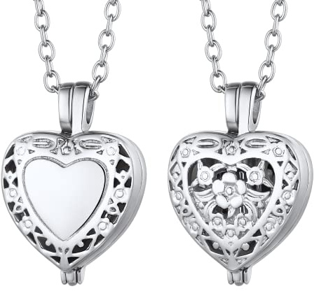 FindChic Collana Ciondolo Cenere Medaglione Cuore Collana Urna per Ceneri Impermeabile in Acciaio Inossidabile Memorial Cenere Collana cuore con incisione personalizzata