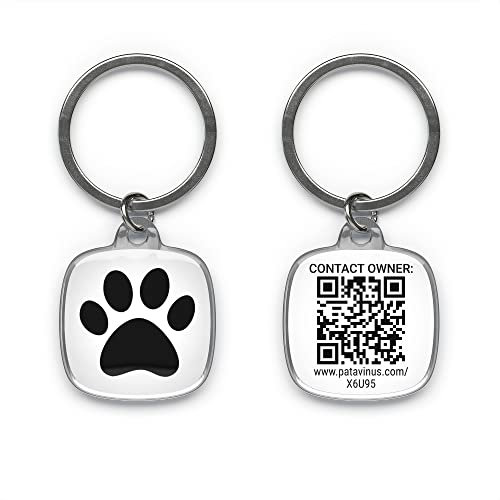 Hund ABSICHERN -1x personalisierbarer Anhänger und App für iOS und Android - QR Code Hundemarke personalisier - Adressanhänger Hunde - Sekundenschnelle Kontaktaufnahme durch Chat-Funktion