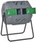 Outsunny Composteur de Jardin - bac à Compost pour déchets - Rotatif 360° - Double Chambre 160 L - Acier PP Gris