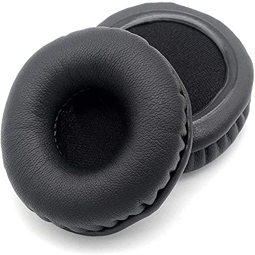 Almohadillas para auricularesAlmohadillas de Espuma para los oídos1 par de Almohadillas Redondas de Cuero Artificial de Repuesto de 50 mm compatibles con Auriculares (diámetro 50 mm, Negro)