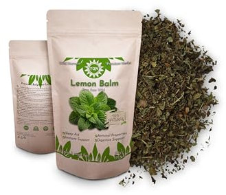 Premium Lemon Balm 50g – 100% Pure, Raw, Wild, Non-GMO, Vegan – Calming Herb for Stress Relief, Sleep Support, and Digestive Health – Ideal for Herbal Teas and Extracts