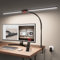 Jeebel LED Schreibtischlampe Dimmbar 24W, 1800LM 80cm Doppelkopf Schreibtisch Lampe mit Fernbedienung, Klemmbar(9,5cm), 10 Farbtemperatur 10 Helligkeitsstufe, Schwanenhals Lampe Tischlampe für Büro
