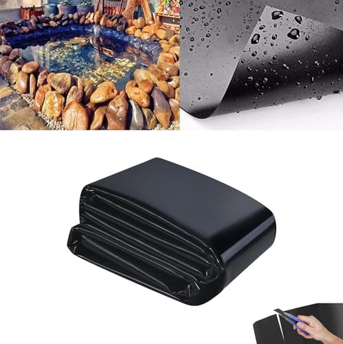 Grande fodera per laghetti da esterni per pesci 1 x 4,5 m, resistente agli strappi, autoportante, per acquacoltura, per serbatoi d'acqua Koi e pesci rossi per stagni all'aperto