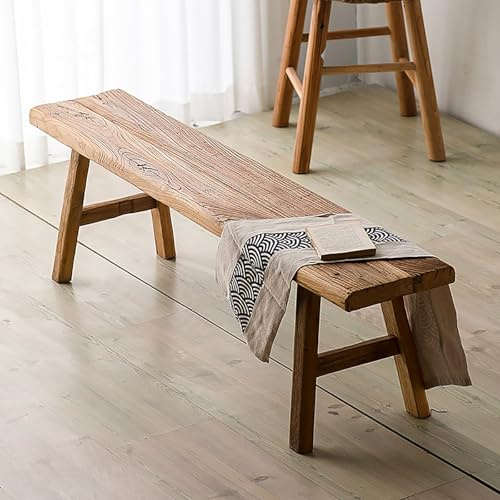 Vintage Wooden Dining Bench - 160cm Long - Church Pew Style for Indoor/Outdoor Entryway Use