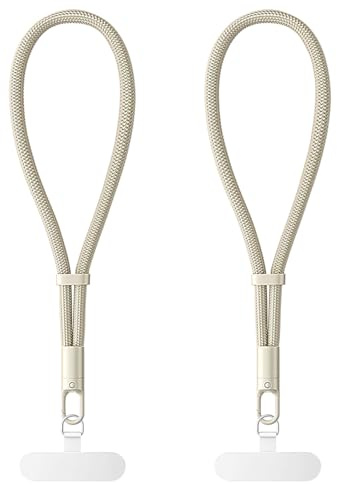 HOTUT Cordino per Cellulare, 2 Pezzi Cordino da Polso Regolabile per la Maggior Parte Degli Smartphone, Laccio per Macchina Fotografica con Patch Ultra Sottile, per Portafoglio, Portachiavi, Pen Drive