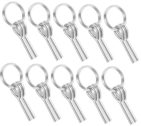 MAGICLULU Lot De 10 Clous Pour Corde Goupille De Connexion Pour Tente Extérieure Anneau De Corde Portable Avec Goupille Anneau De Corde En Métal Avec Goupille Goupille De Connexion Pour