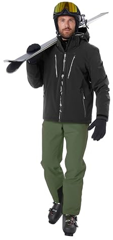 Killtec Uomo Pantaloni da Sci/Pantaloni Funzionali con Bretelle Staccabili, Protezione Bordi, paraneve e Ventilazione delle Gambe KSW 82 MN Ski PNTS, waldgrün, 4XL, 43443-000