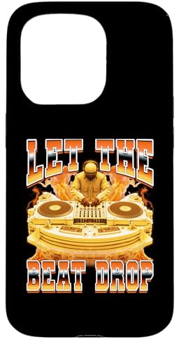 DJ Discjockey Disc Jockey Tocadiscos 90s Let The Beat Drop Carcasa para iPhone 15 Pro