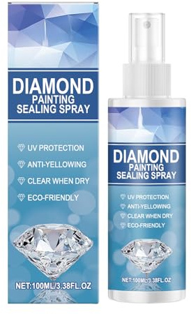 Diamond Painting Sealing Spray Clear,5D Diamond Painting Glue Sealer Permanent Hold & Shine Effect Conserver Accessories,Dries Clear and UV-Resistant,Suitable for Resin Gemstone Jigsaw Puzzles (1pcs)