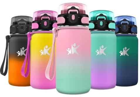 Borraccia Acciaio Inox 500ml, Bottiglia Acqua con Cannuccia, Riutilizzabile, a Prova di Perdite, senza BPA, per Running, Uscita