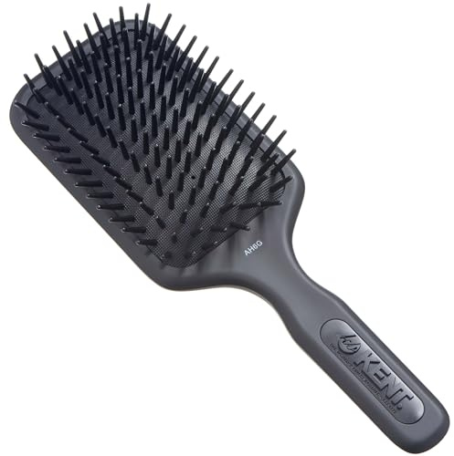 Kent AH6G Airhedz Cushion Paddle Brush - Scalp Massager and Detangler Brush - The Hair Brush for Thick Hair - Scalp Massager and Growth Stimulator - Hair Detangler and Curly Hair Brush