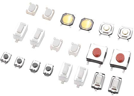 Micro Interruttore a Pulsante, Akozon 250 pz Micro Pulsante Interruttore Momentaneo Impermeabile Microinterruttore Tattile con Interruttori Tattili per Chiave Telecomando per Auto con Scatola