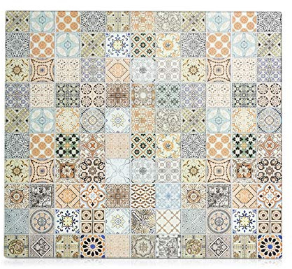 Zeller 26326 spisskydd/täckplatta mosaik, glas, ca 56 x 50 cm