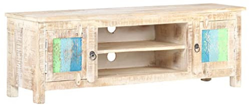 vidaXL Grezzo Mobile Porta TV Madia Credenza Scaffale Armadietto Arredamento Salotto Parete Attrezzata Consolle HiFi Mobiletto Basso Legno di Acacia