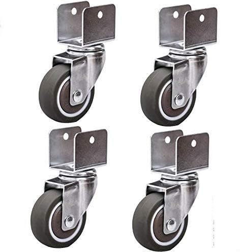 Rotelle girevoli in vimini da spiaggia da 1,5 per mobili, impianti e apparecchiature audio, mini rotelle, senza freno, M25 (confezione da 4)