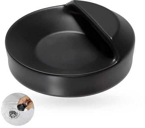 M. ROSENFELD HOME Tapón de desagüe de 46 mm, tapón de goma para fregadero, tapón de goma para fregadero, tapón de fregadero con gancho, tapón de desagüe para fregadero, tapón para bañera, cocina, baño
