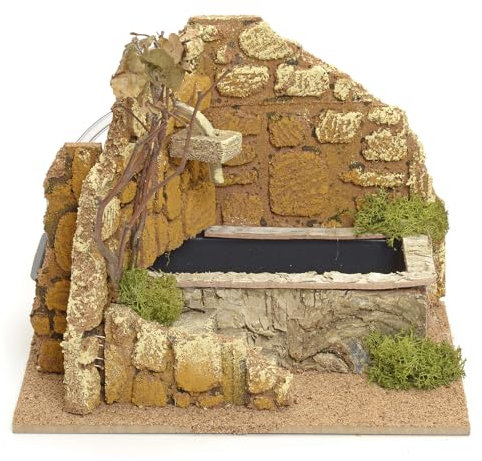 Fontana presepe con Muro e Vasca 20x22x18