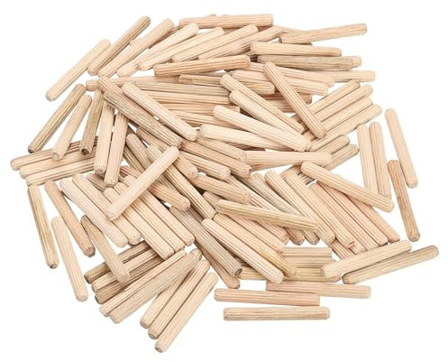 QUARKZMAN 100 unidades de 1/4 x 1-3/4 pulgadas de madera, clavijas de madera para muebles, pasadores de madera para manualidades, proyectos de bricolaje