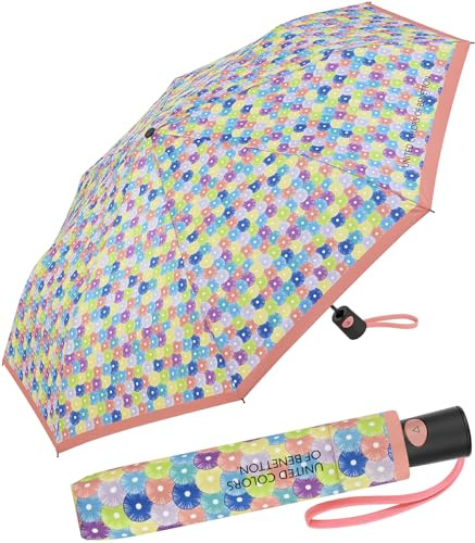 Benetton Taschenschirm Mini Automatik Blooming Dots - peach