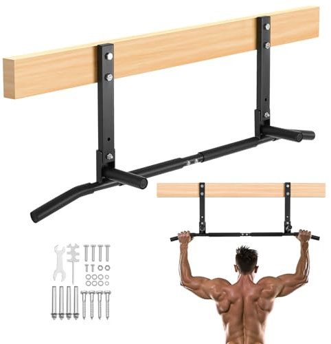 VEVOR Klimmzugstange zur Dekcenmontage, Pull up Bar zur Deckenmontage für das Heim-Fitnessstudio, Klimmzüge mit mehreren Griffen, 107 cm breite, multifunktionale Trainingsstation aus Stahl, 200 kg