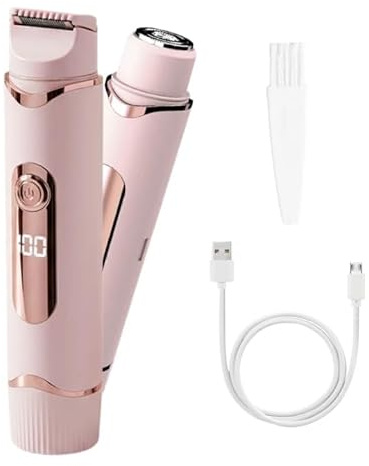 Shengxi 2 en 1 Afeitadora Eléctrica para Mujeres, Profesional Rasuradora Mujer Zona Intima, Afeitadora Eléctrica para Sin Dolor, Maquina Depilar para la Cara, los Labios, las Axilas (Púrpura)