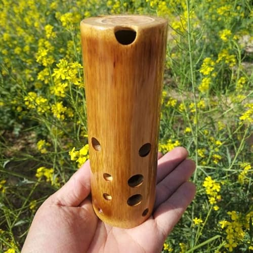 Ocarina, Xun Wind Instrument: 10-Hole Pottery Clay Body-E/F Key Single-Chamber-Oval Resonance Cavity-Finger Ports | Folk Music Practice/Ensemble/Stage Setup (G from right)