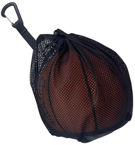 XHCTNB Black Mesh Ball Bag, Football Bag Net Bags, Ball Storage Bags with Drawstring for Carring Basketball, Soccer, Volleyball, Rugby