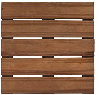 LOSETA MADERA BOLENIA RANURADA MARRON 50X50 CM