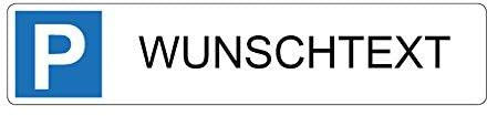 AllesKlaro® - Wunschtext - Nummernschild - Parkplatz - stabile 4 mm Alu Verbundplatte (520 x 110 mm) - individuell bedruckbar - robust & langlebig