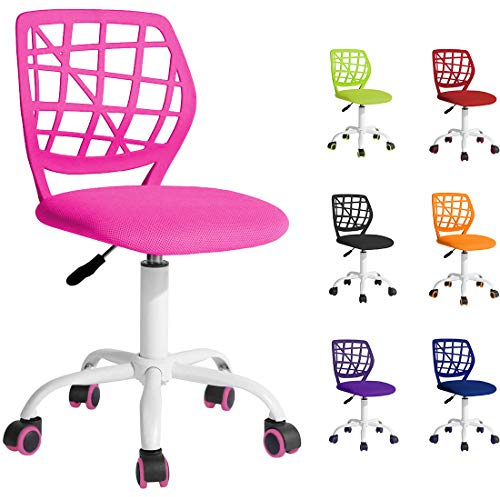 Beltom® Sedia ergonomica da scrivania cameretta Computer casa Studio Ufficio Studenti Adolescenti, Ideale per Bambini. Regolabile in Altezza e Girevole a 360° - Rosa