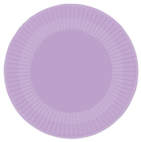 Amscan 9915400-212-66 - Pastel Lilac Eco-Friendly Recyclable Paper Party Plates - 8 Pack
