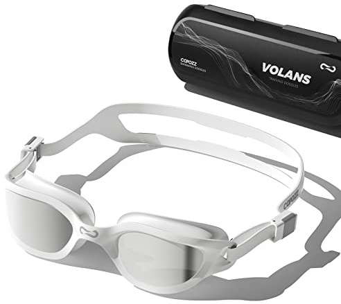 COPOZZ Women's Swim Goggles, Swimming Goggles Anti-fog No Leaking UV Protection for Adult Women