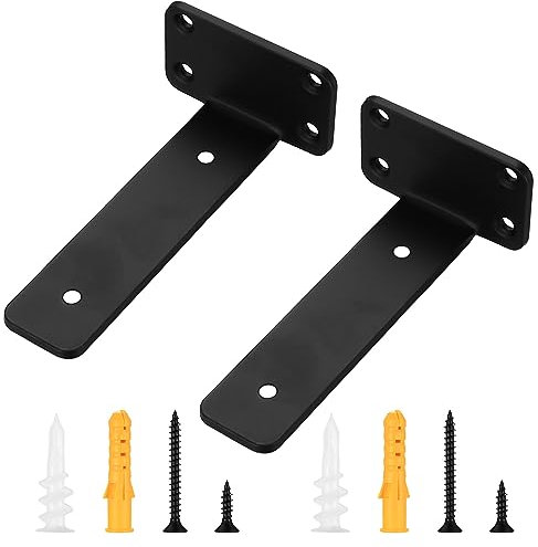 Regalhalterung, 2 Stk. Schwebende Regalträger, Unsichtbare Tablarträger Regalwinkel, Schwimmender Regalbodenträger, Schwerlastträger Regalkonsole Wandregal Regalhalterung schwarz für Regale