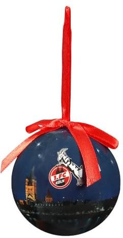 1.FC Köln 1. FC Köln Weihnachtsbaumkugel Skyline blau