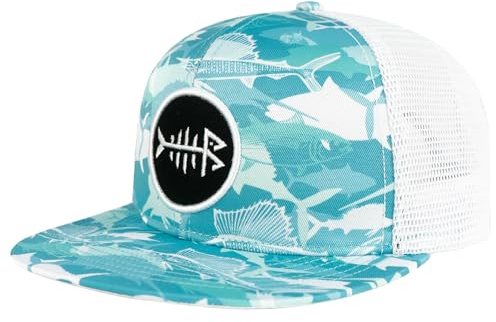 Bassdash Cappello Trucker a Tesa Piatta Regolabile Snapback Hat Mesh Back per Uomini Donne Pesca Caccia