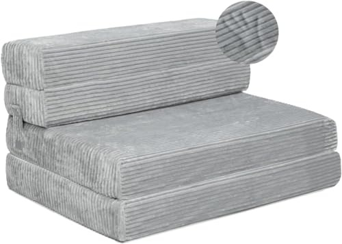 Milliard Kids Folding Mattress, Thick High Density Foam Fold Out Sofa Chair Bed, Great for Sleevovers - Playroom Bedroom Toddler Furniture