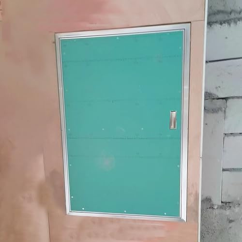 Trappe de Visite Porte D'accès au Grenier en Plaques de Plâtre avec Poignée, Grand Panneau D'accès Mural Encastré, Porte Dissimulée pour Plomberie, Trappe D'inspection Pouvant Être Peinte(50x70cm/20x2