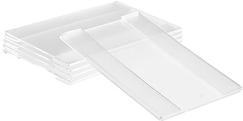 Gadpiparty Soportes Horizontales para Carteles de Acrílico Transparente 6 Piezas Porta Letreros Exhibidor Versátil para Precios en Tiendas Restaurantes