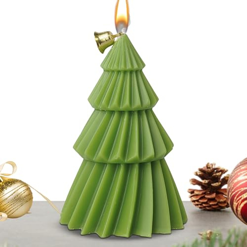 Velas de Navidad – Vela perfumada hecha a mano con a cera | Decoración pequeña para el hogar, centros de mesa para mujeres, propietarios de viviendas, comedor, sala de estudio, evento, fiesta
