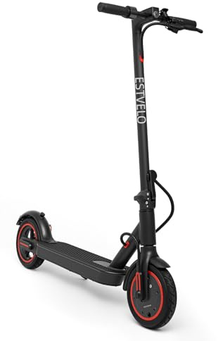 ESTVELO E Scooter S2, Verbreiterter Luftreifen, max. 20 km/h Geschwindigkeit, 20 km Reichweite, Belastung bis 120kg, Regeneratives Bremsen (S2)