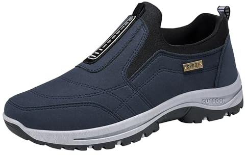 Zapatillas impermeables para hombre, zapatillas casual de hombre con slip on, zapatos ortopédicos de hombre, zapatos casuales sin cordones, zapatillas cómodas para caminar, zapatillas de fitness