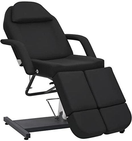 SKM Chaise de Traitement de beauté Similicuir Noir 180x62x78 cm,Santé & beauté,Hygiène personnelle,Massage & Relaxation,Fauteuils de Massage,Noir,47.95KG,110268