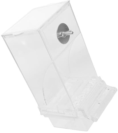 ibasenice Mangeoire Transparente Anti-Déversement pour Oiseaux en Cage Distributeur Automatique D’Eau et Nourriture pour Perroquets Cailles et Poussins Accessoire Hygiénique en Plastique