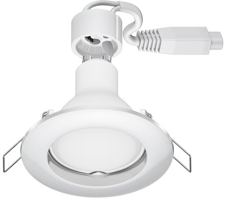 ledscom.de Spot LED encastrable au plafond DEX GU4,914W 450lm blanc chaud rond 77mm Ø cercle de perçage env. 58-75mm Ø