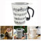 Xrten Musikbecher aus Keramik, Tasse mit Griff in Form einer Klaviernote, Tasse mit Deckel
