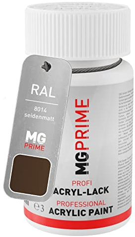 RAL 8014 Brun sépia/Sepia brown mat satiné stylo retouche 50 ml à séchage rapide
