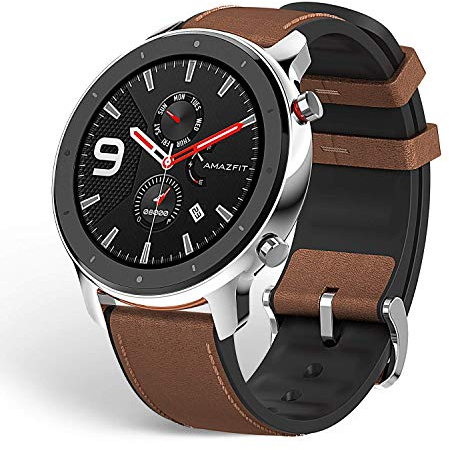 Amazfit GTR 47mm Smartwatch with All-Day Heart Rate and Activity Tracking,24 Days Battery Life (Stainless Steel),standard size