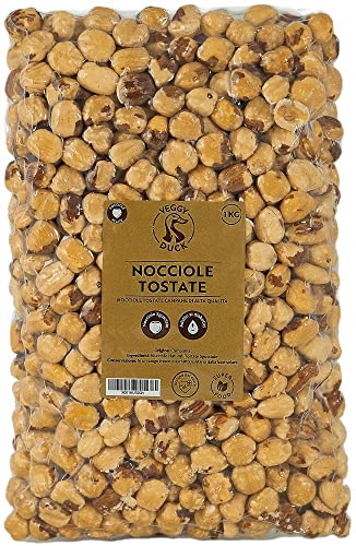 Veggy Duck - Avellanas Tostadas Naturales Sin Cáscara (1Kg) | Origen Italia | Sin Sal